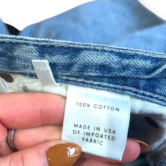 Grlfrnd Tatum Crop Jeans in Late Night Raw Hem Mid Rise Revolve size 29 - Picture 10 of 13